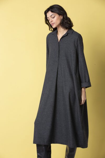 OSKA Kleid 515 / Wollmischung mit Pepita-Muster