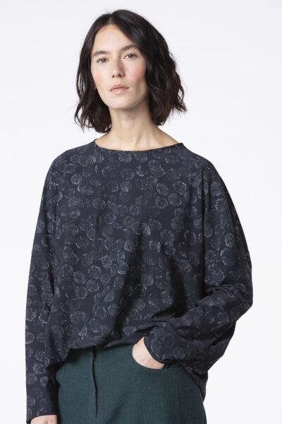 OSKA Pullover/Bluse 539 / TECHNOSTRETCH MIT PUNKTEDRUCK