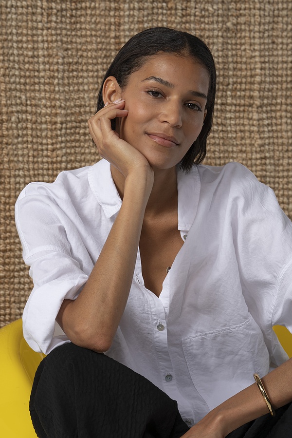 OSKA Bluse 626 / LEINEN-BAUMWOLLE-LYOCELL – Bild 4