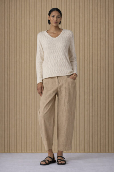 OSKA Hose 647 / BAUMWOLLE-ELASTHAN-SEERSUCKER