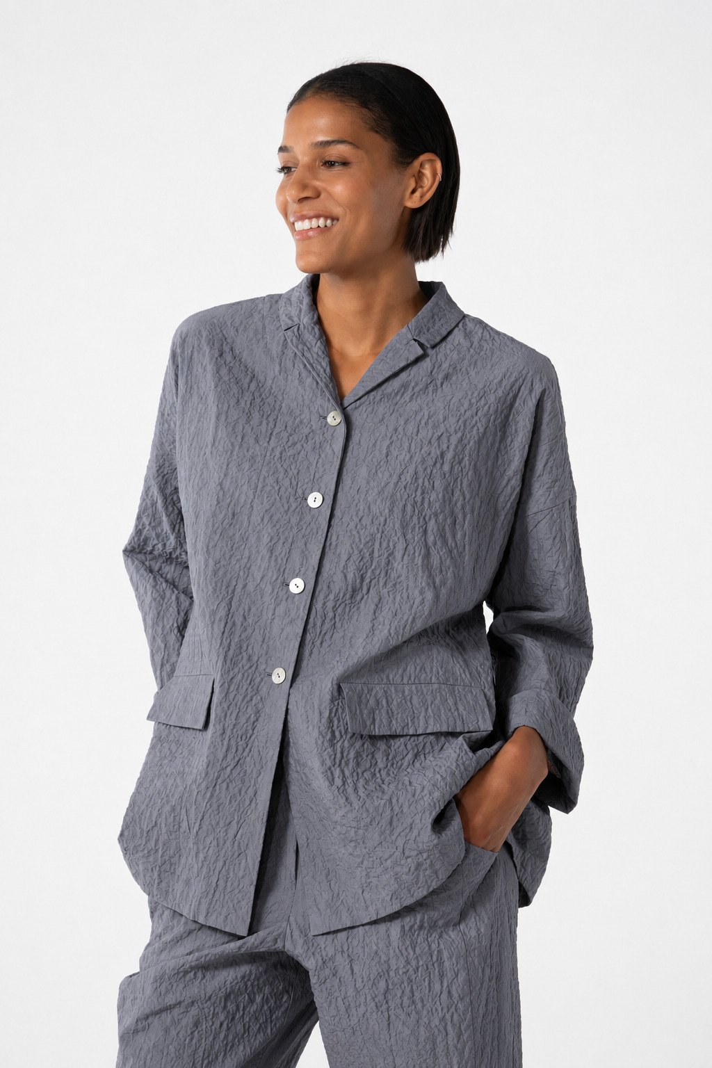 OSKA Jacke 610 / Chambray-Seersucker