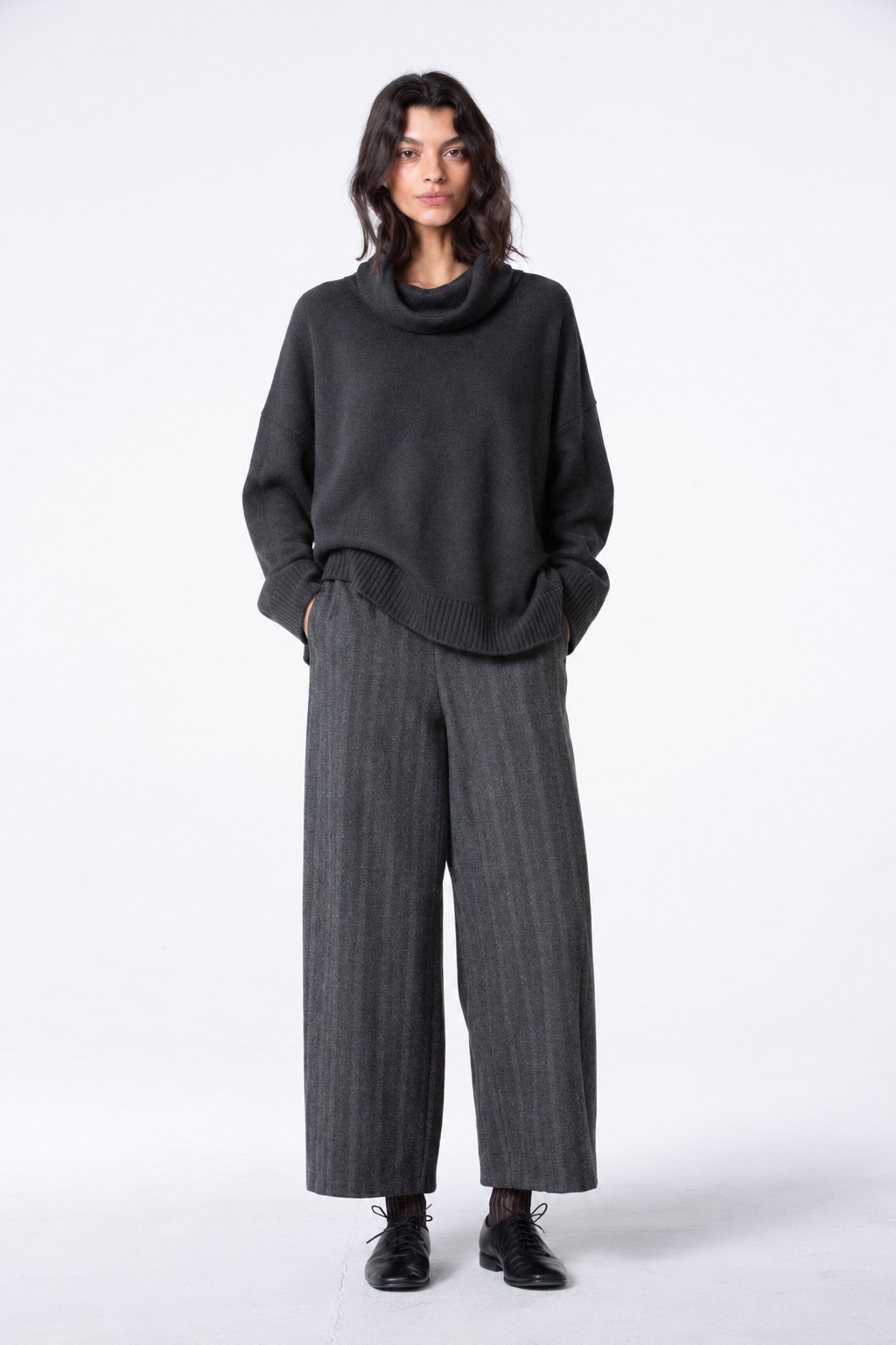 OSKA Hose 537 / Jacquard-Jersey / Zickzack-Muster / Baumwoll-Mischung