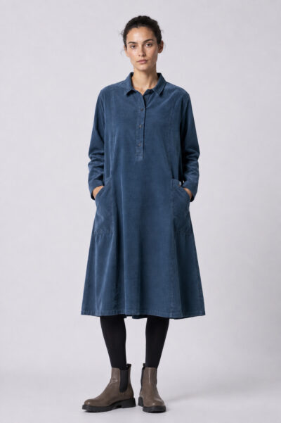 OSKA Kleid 405 / elastischer Baumwoll-Cord