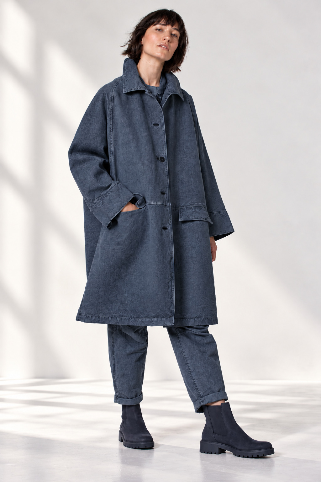 OSKA Mantel 502 wash / Baumwoll-Viskose-Twill – Bild 5