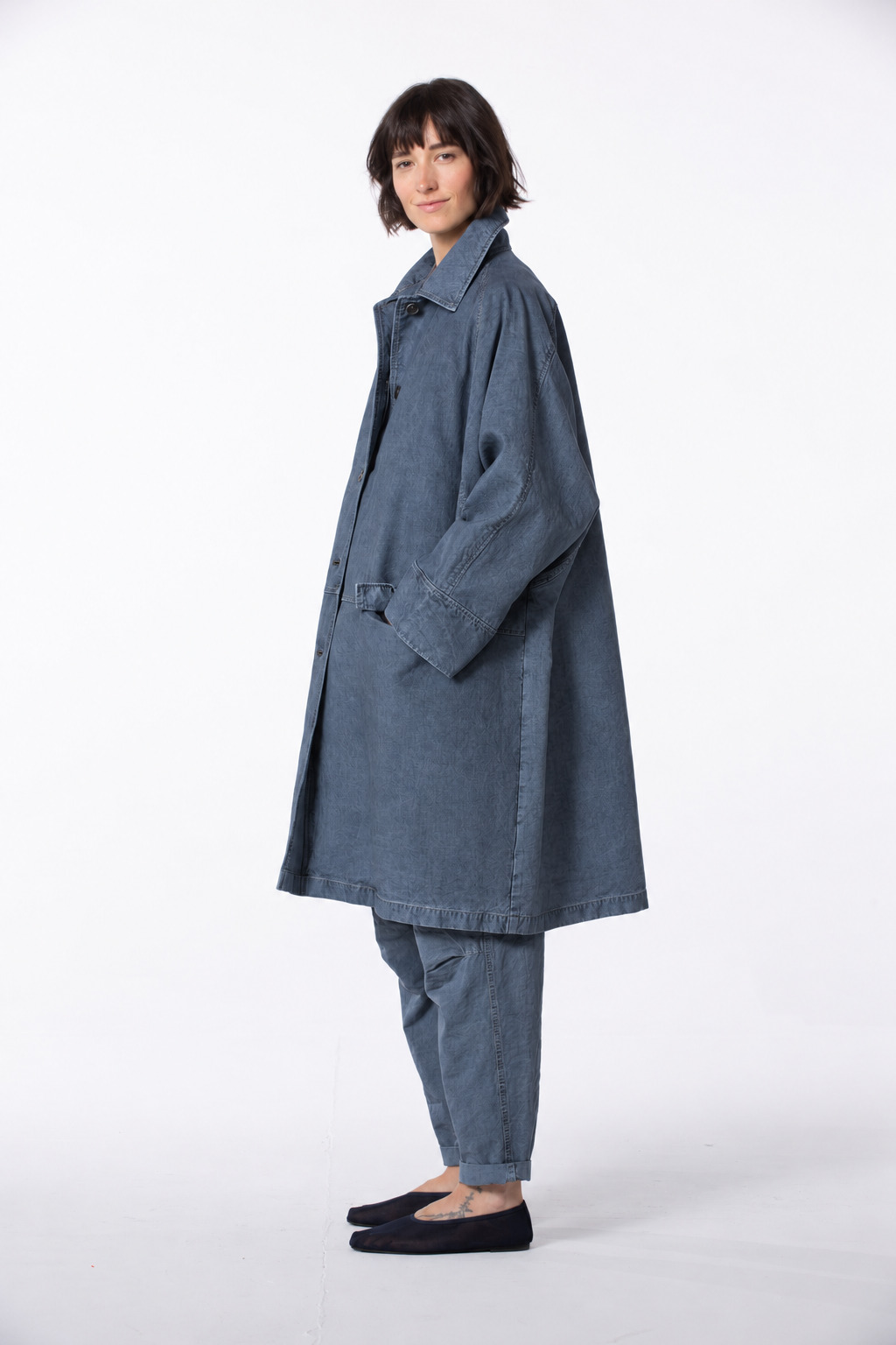 OSKA Mantel 502 wash / Baumwoll-Viskose-Twill – Bild 6