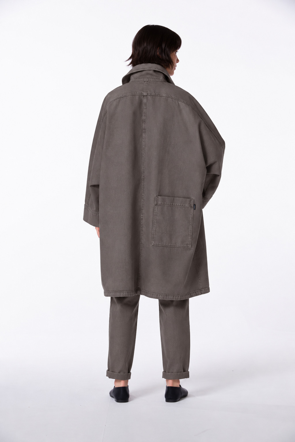 OSKA Mantel 502 wash / Baumwoll-Viskose-Twill – Bild 3