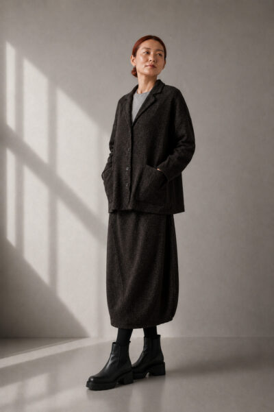 OSKA Rock 6686 / Jacquard Jersey mit Fischgrat-Muster